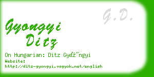 gyongyi ditz business card